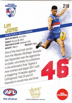 2017 Select Certified #216 Lin Jong Back